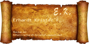 Erhardt Kristóf névjegykártya