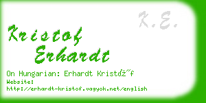 kristof erhardt business card